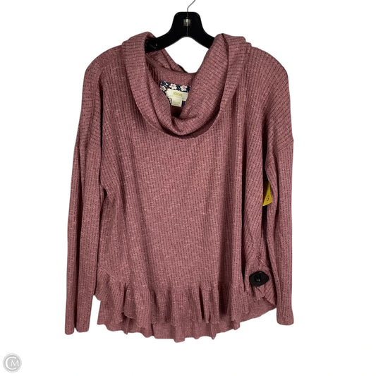 Top Long Sleeve By Maeve In Pink, Size: M