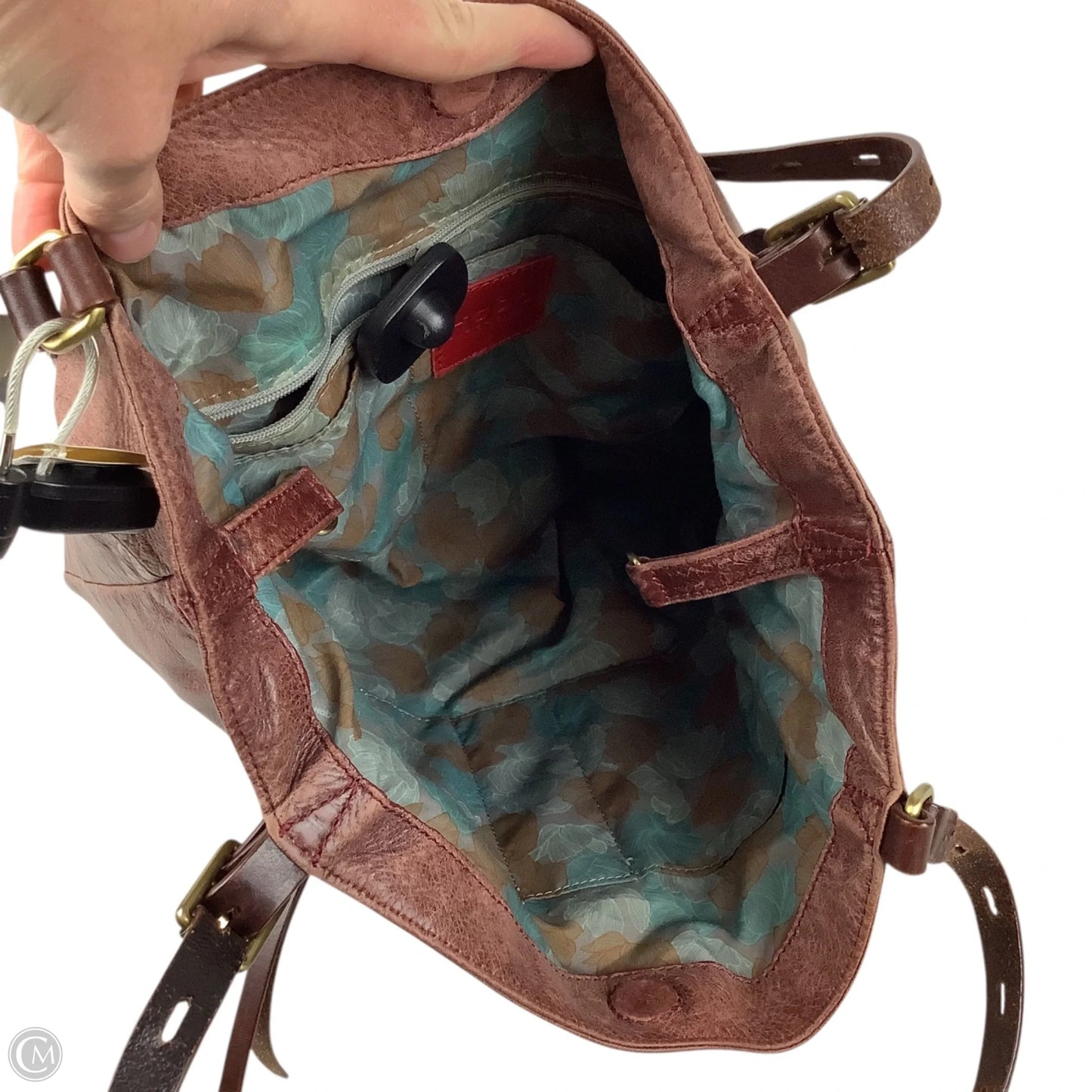 Handbag Leather By Hobo Intl, Size: Medium