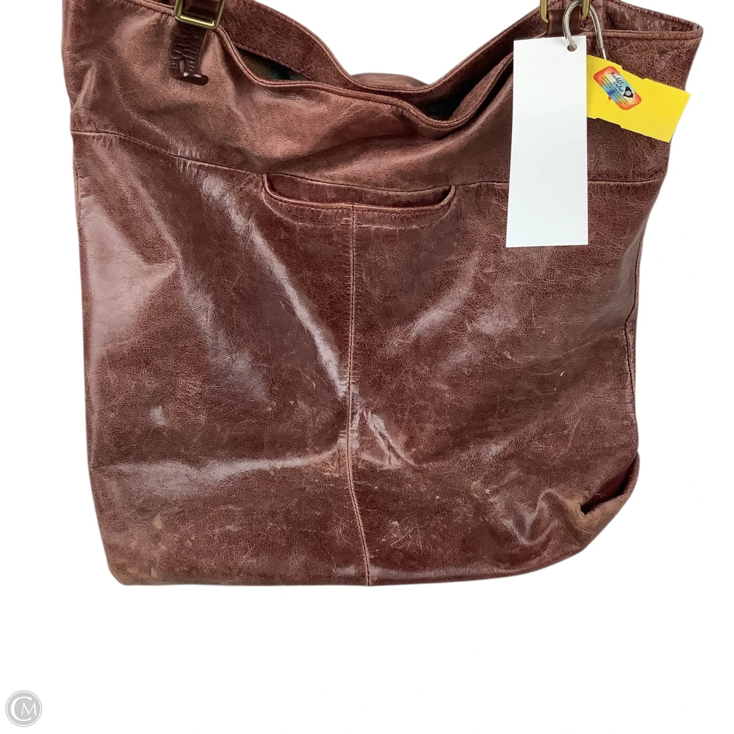 Handbag Leather By Hobo Intl, Size: Medium
