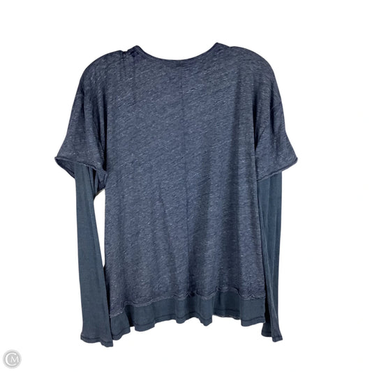 Top Long Sleeve By Free People In Blue, Size: L