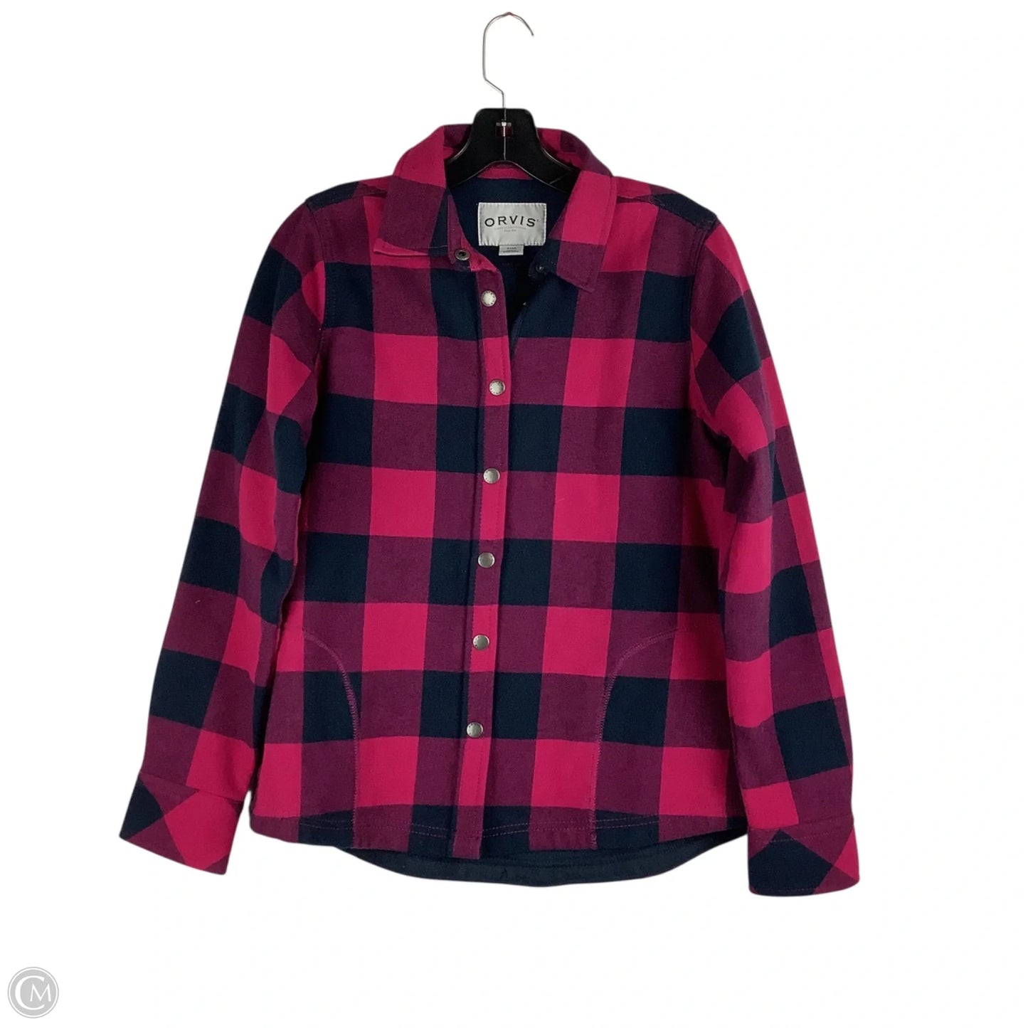 Jacket Shirt By Orvis In Plaid Pattern, Size: S
