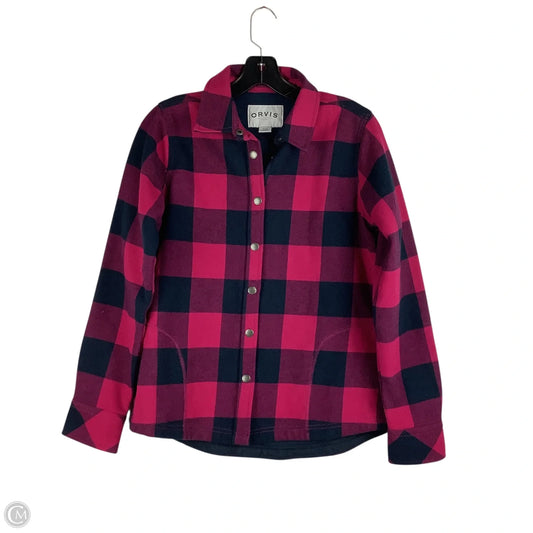 Jacket Shirt By Orvis In Plaid Pattern, Size: S