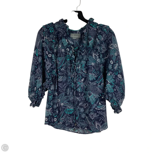 Top Long Sleeve By Anthropologie In Blue, Size: Xs