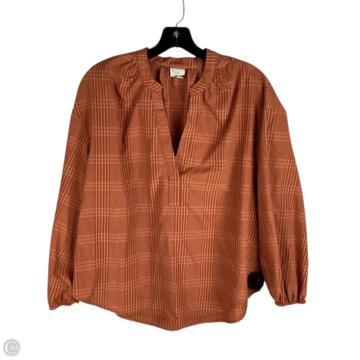 Top Long Sleeve By A New Day In Orange, Size: L