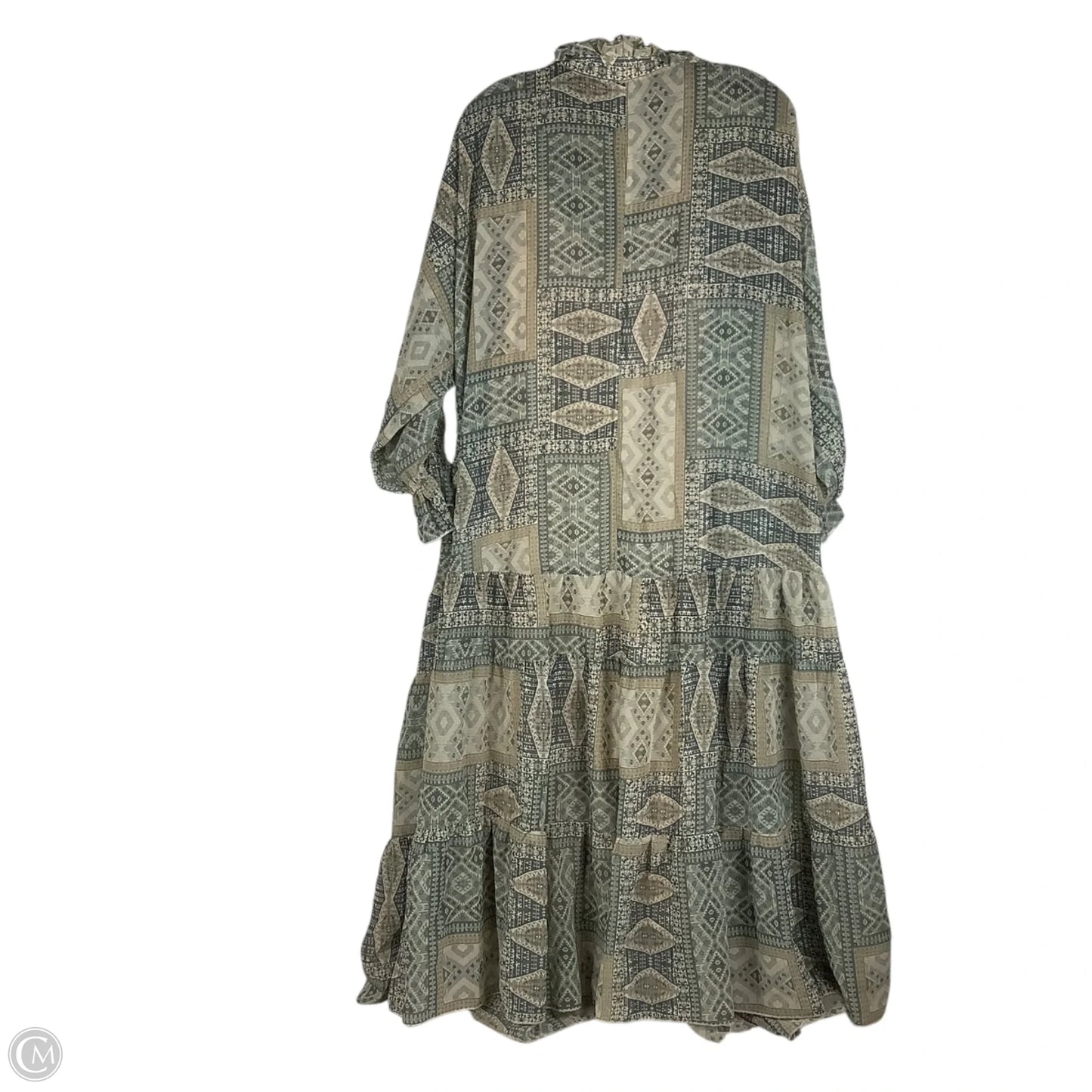 Dress Party Long By Dress Forum In Green & Tan, Size: S