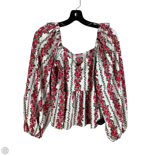 Top Long Sleeve By Cmc In Floral Print, Size: S