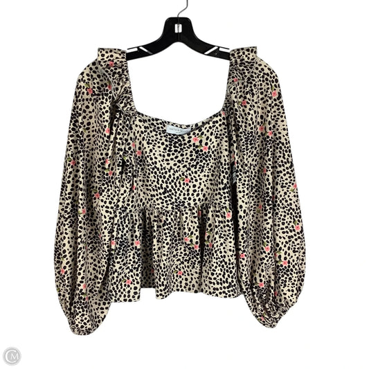 Top Long Sleeve By Cmc In Animal Print, Size: S