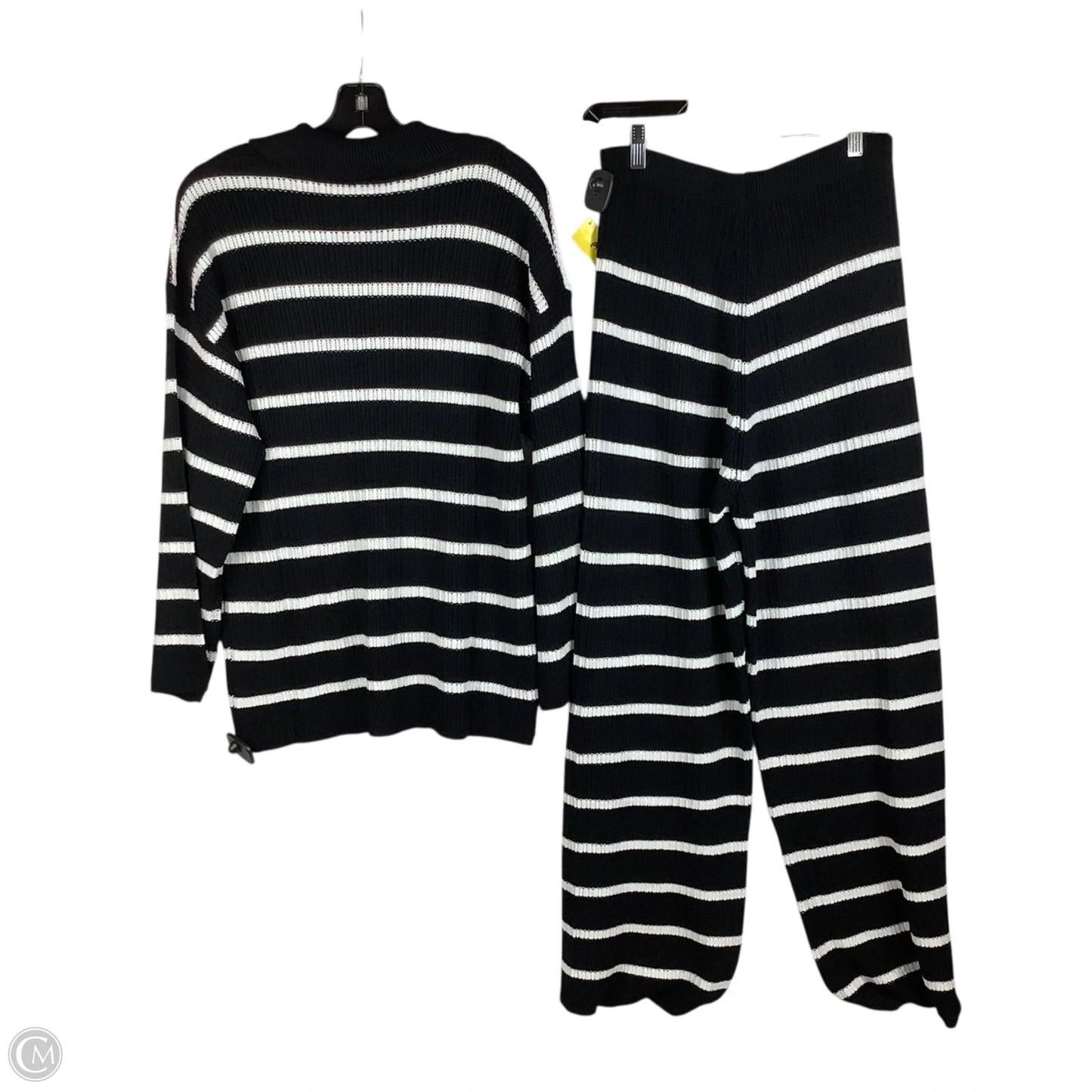 Pants Set 2pc By Zesica In Black & White, Size: M