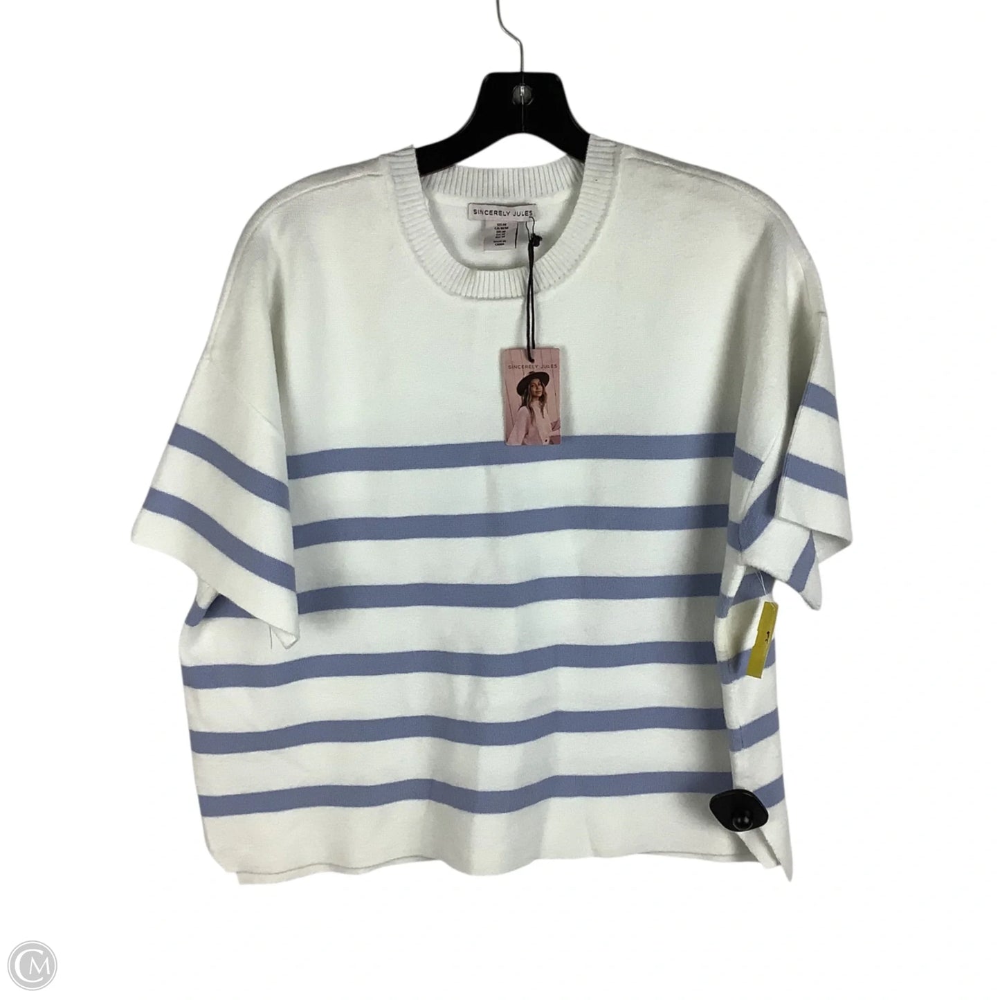 Top Short Sleeve By Sincerely Jules In Striped Pattern, Size: M