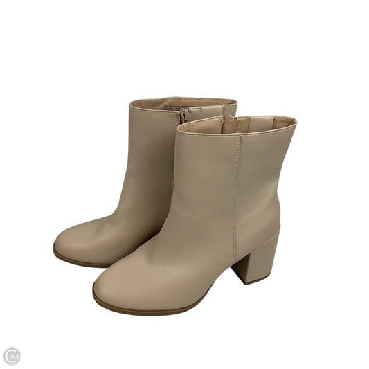 Boots Ankle Heels By A New Day In Cream, Size: 7.5