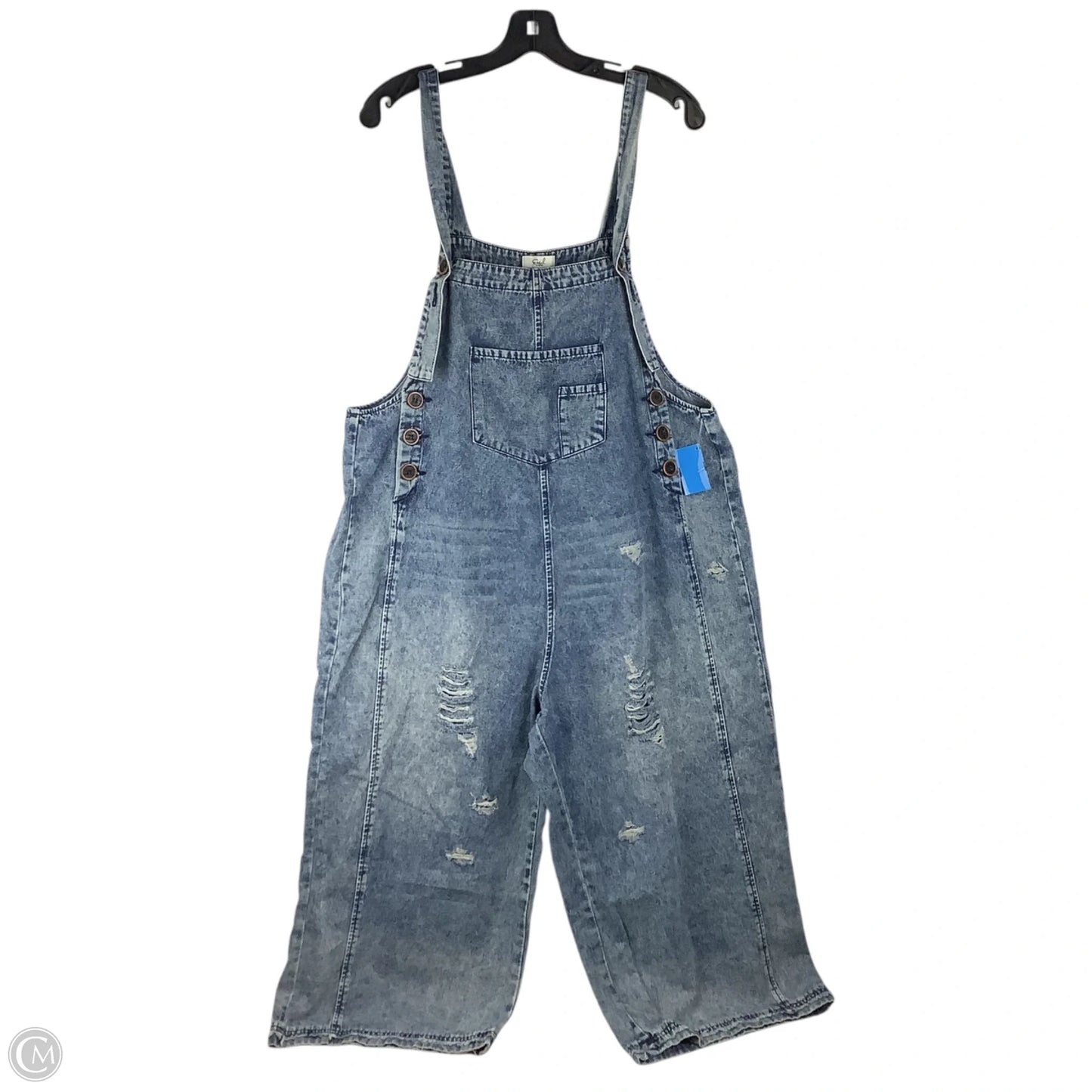 Overalls By Easel In Blue Denim, Size: S