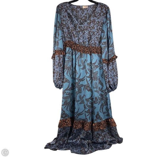 Dress Casual Maxi By Hailey & Co In Blue, Size: L