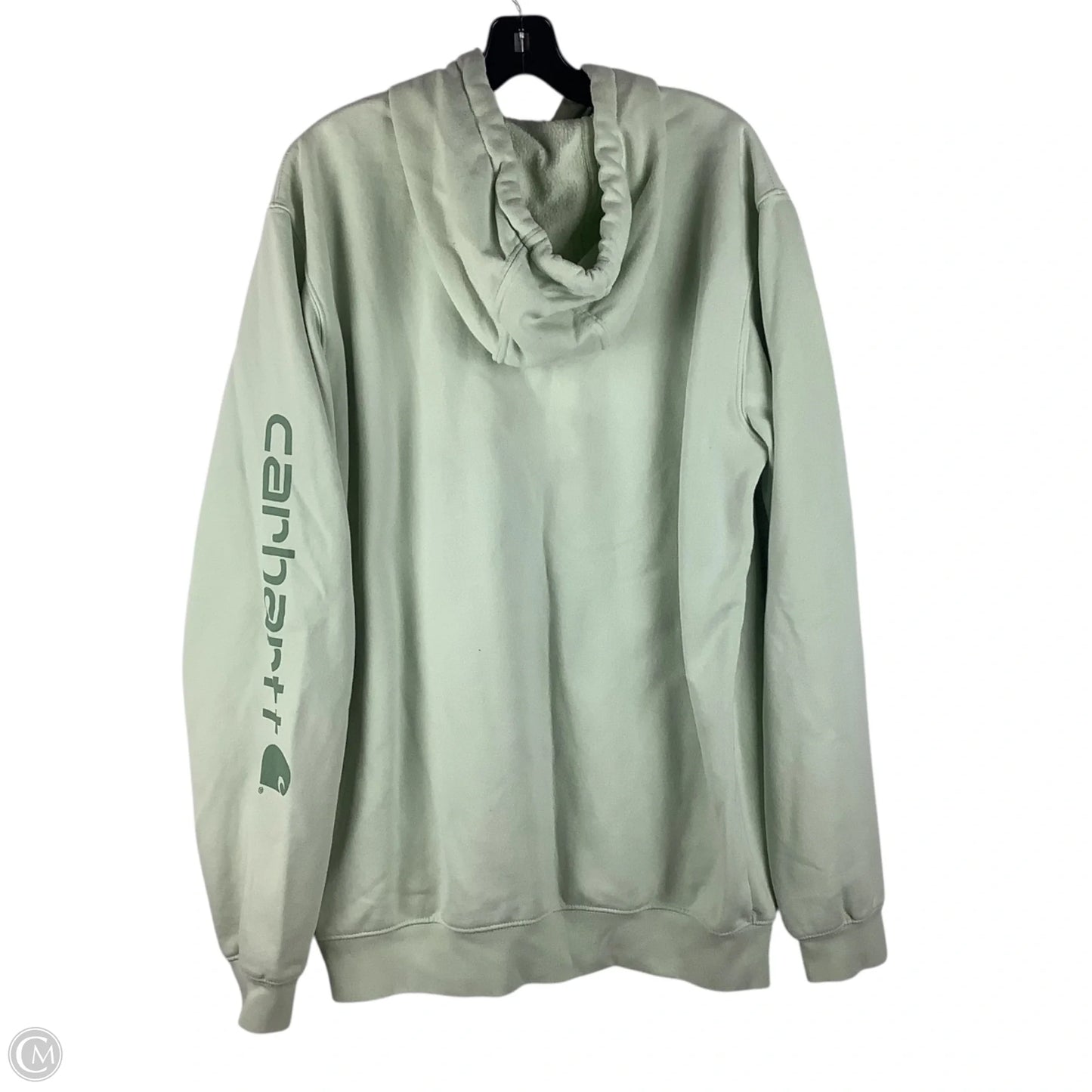 Sweatshirt Hoodie By Carhartt In Green, Size: L/XL tall