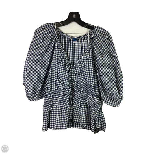 Top Short Sleeve By Old Navy In Blue, Size: L