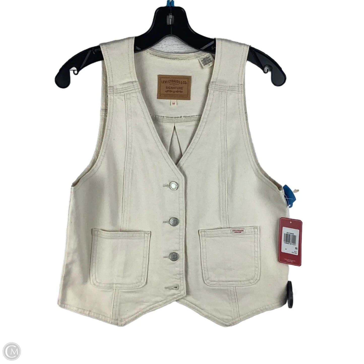 Vest Other By Levis In Cream Denim, Size: M