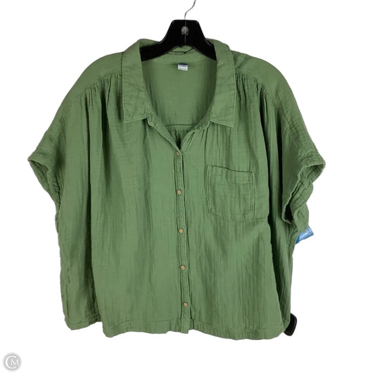 Top Short Sleeve By Old Navy In Green, Size: Xl