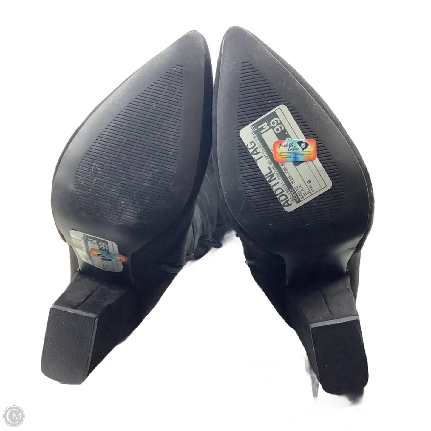 Boots Mid-calf Heels By Cato In Black, Size: 9 wide calf