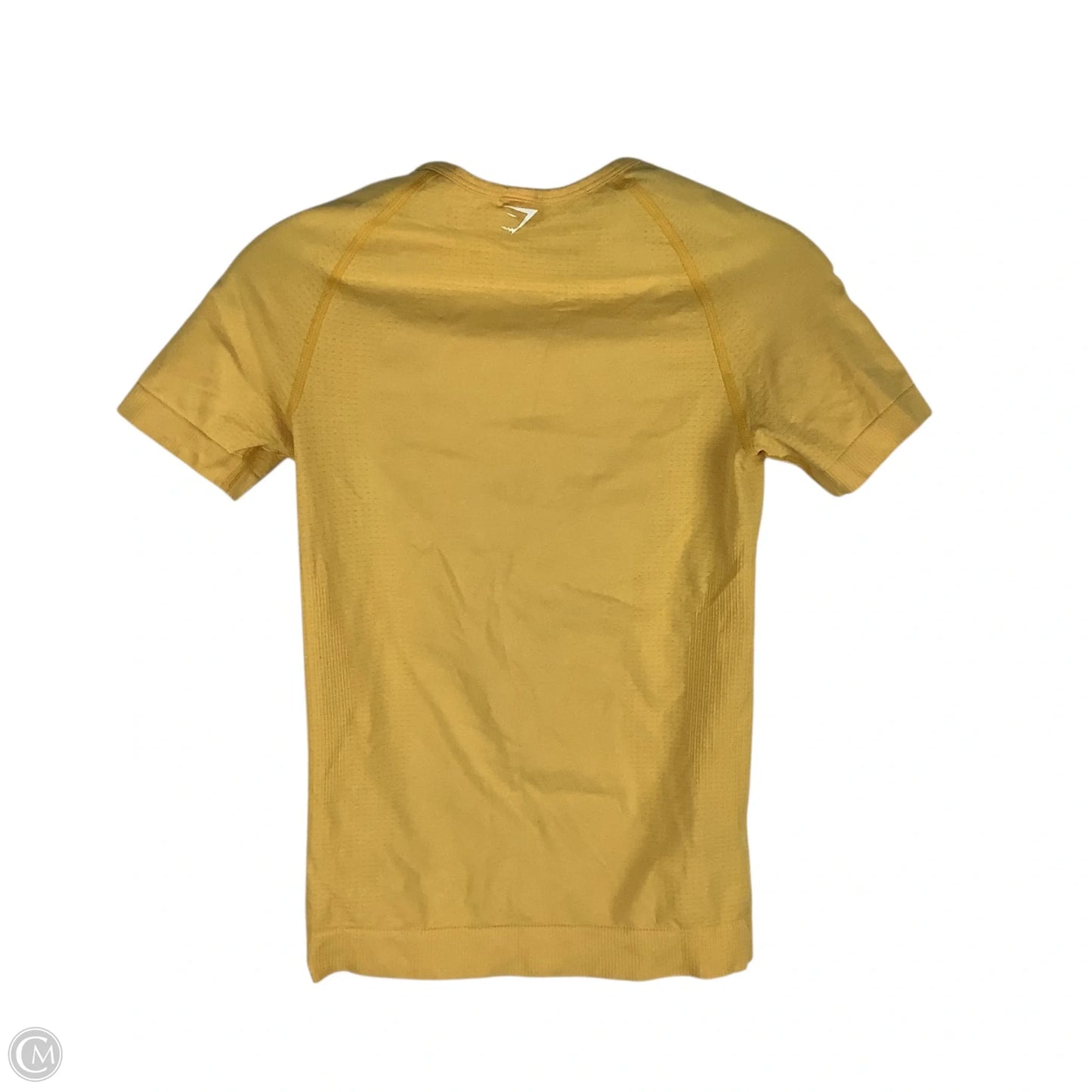 Athletic Top Short Sleeve By Gym Shark In Yellow, Size: M