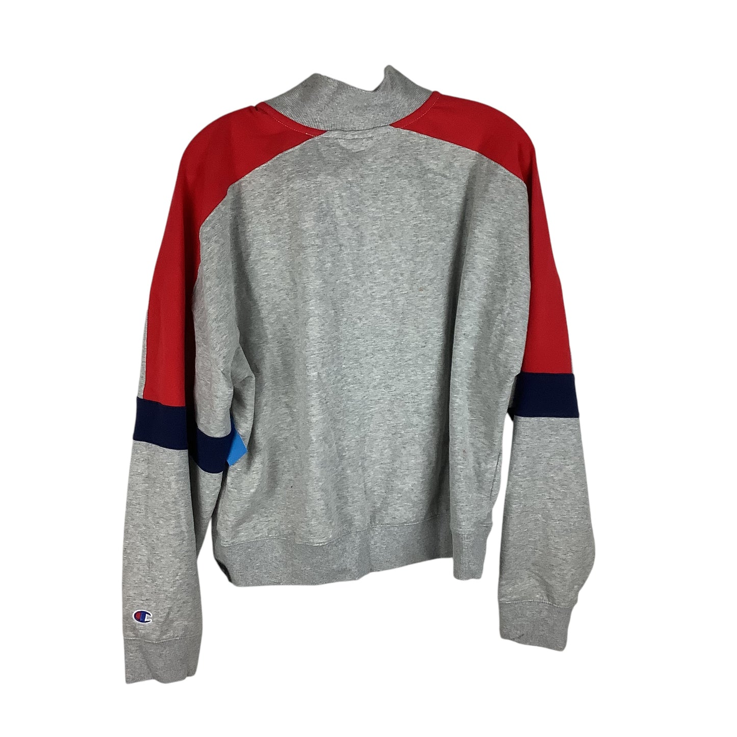 Sweatshirt Collar By Champion In Grey, Size: L