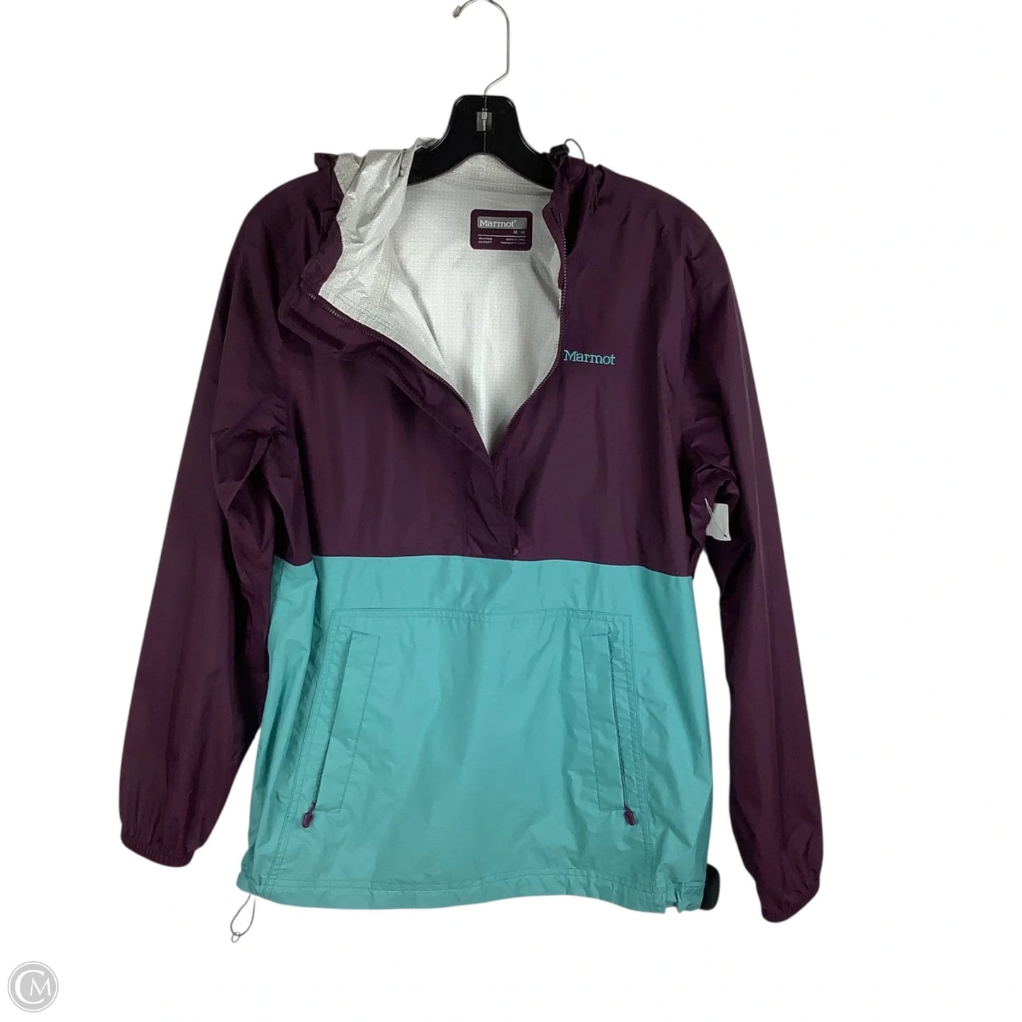 Jacket Windbreaker By Marmot In Blue & Purple, Size: M