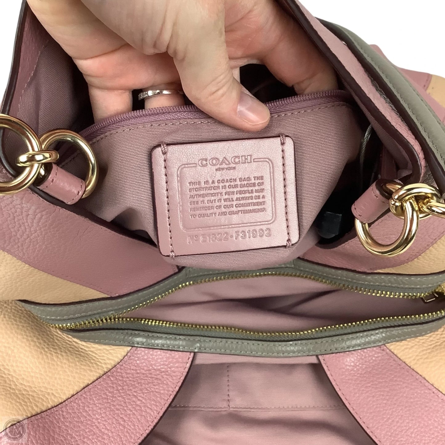 Handbag Designer By Coach, Size: Medium