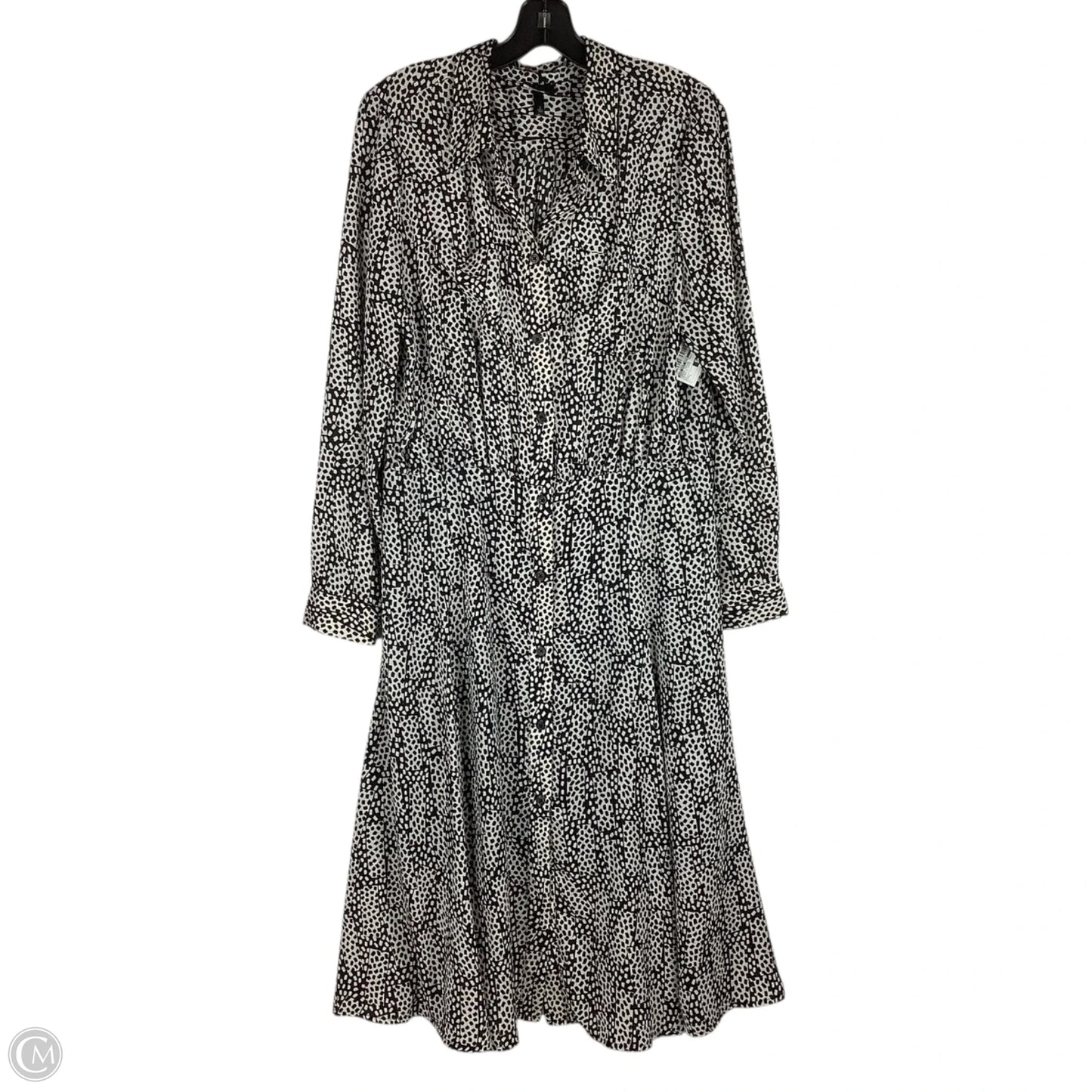 Dress Casual Maxi By Who What Wear In Black & Cream, Size: L