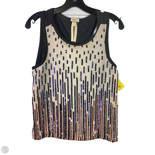 Top Sleeveless By Tiny In Grey & Tan, Size: Xs