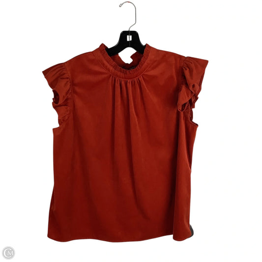 Top Short Sleeve By Voy In Orange, Size: L