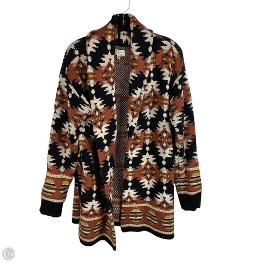 Sweater Cardigan By Lucky Brand In Brown, Size: M