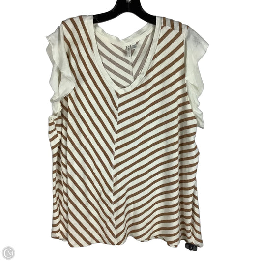 Top Sleeveless By Cato In Striped Pattern, Size: 4x (26/28)