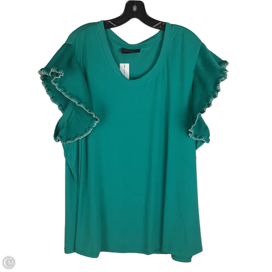 Top Short Sleeve By Lane Bryant In Teal, Size: 4x (26/28)