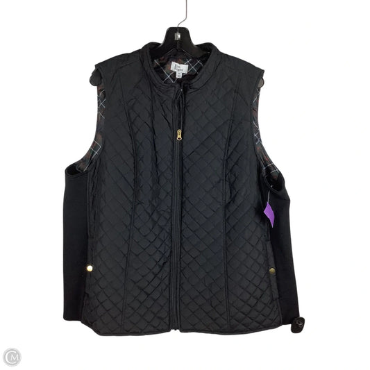 Vest Puffer & Quilted By Kim Rogers In Black, Size: 2x