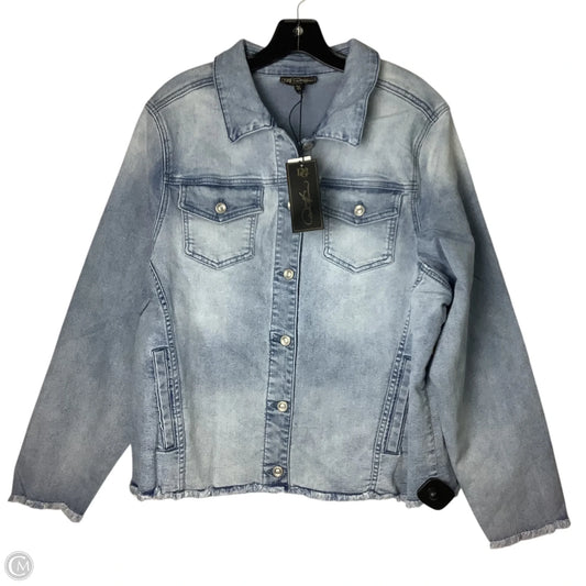 Jacket Denim By Dg2 In Blue Denim, Size: 1x