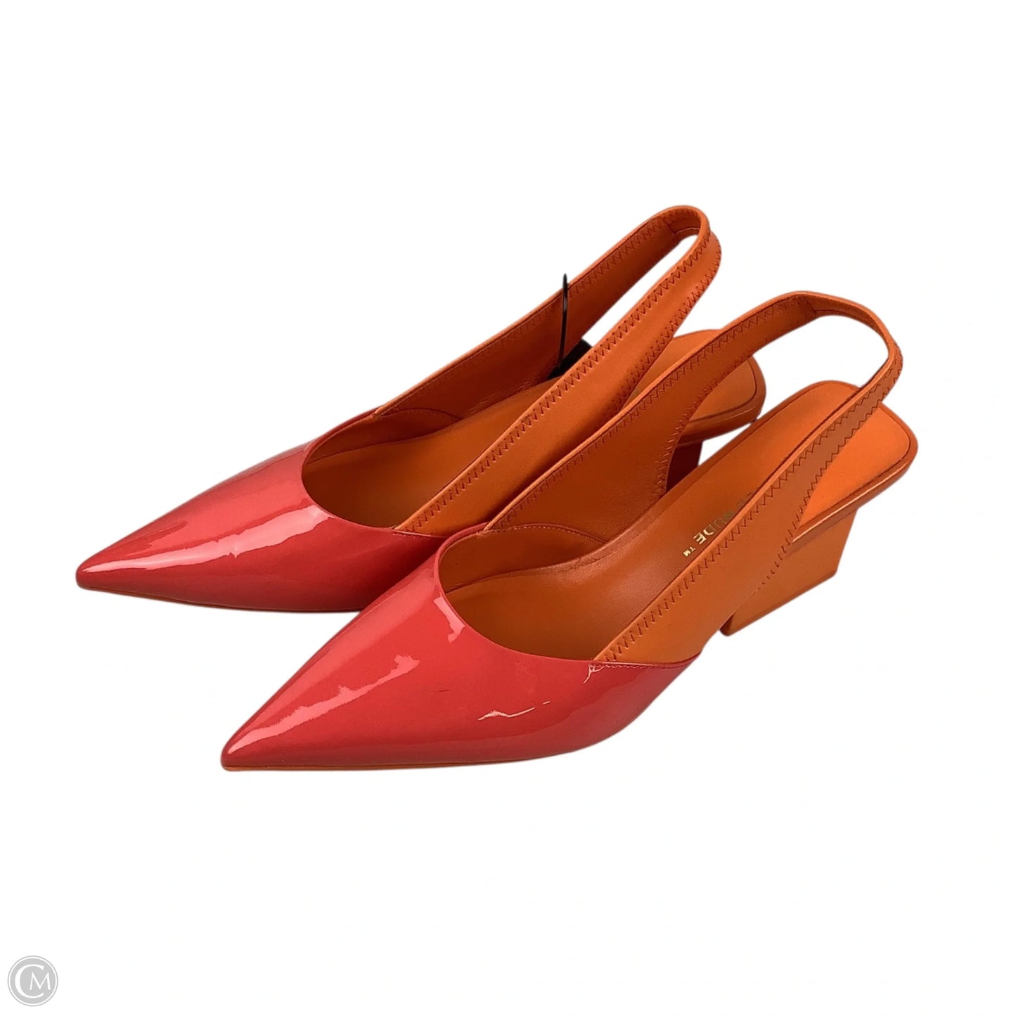 Shoes Heels Block By Cmb In Orange, Size: 9.5 (40)