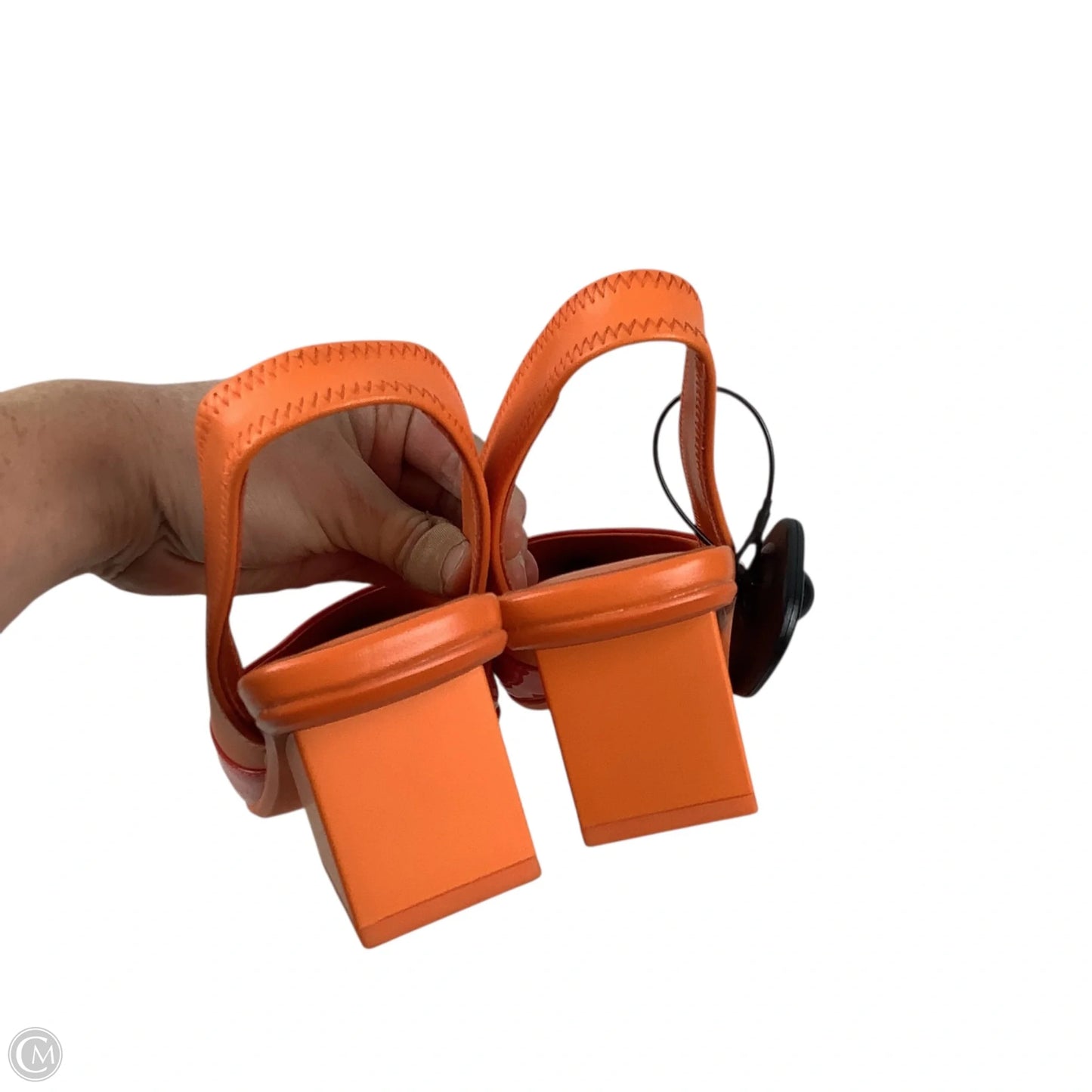 Shoes Heels Block By Cmb In Orange, Size: 9.5 (40)