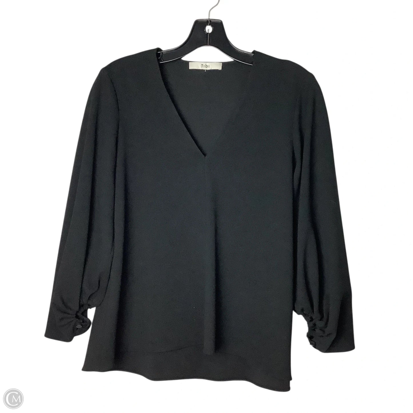 Top Long Sleeve By Tibi In Black, Size: 4