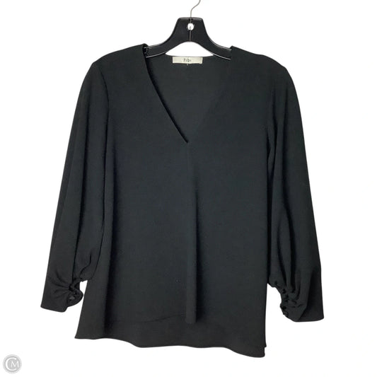 Top Long Sleeve By Tibi In Black, Size: 4