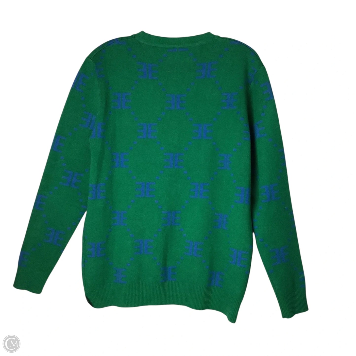Sweater Cardigan By Cmc In Blue & Green, Size: M