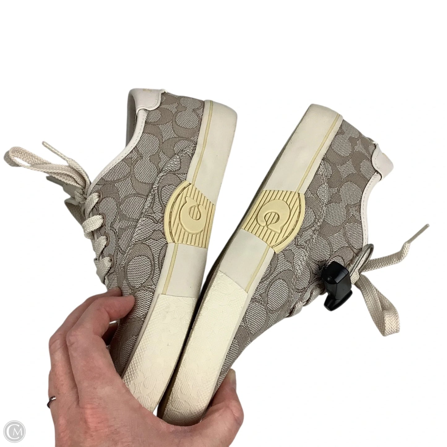 Shoes Designer By Coach In Cream, Size: 8