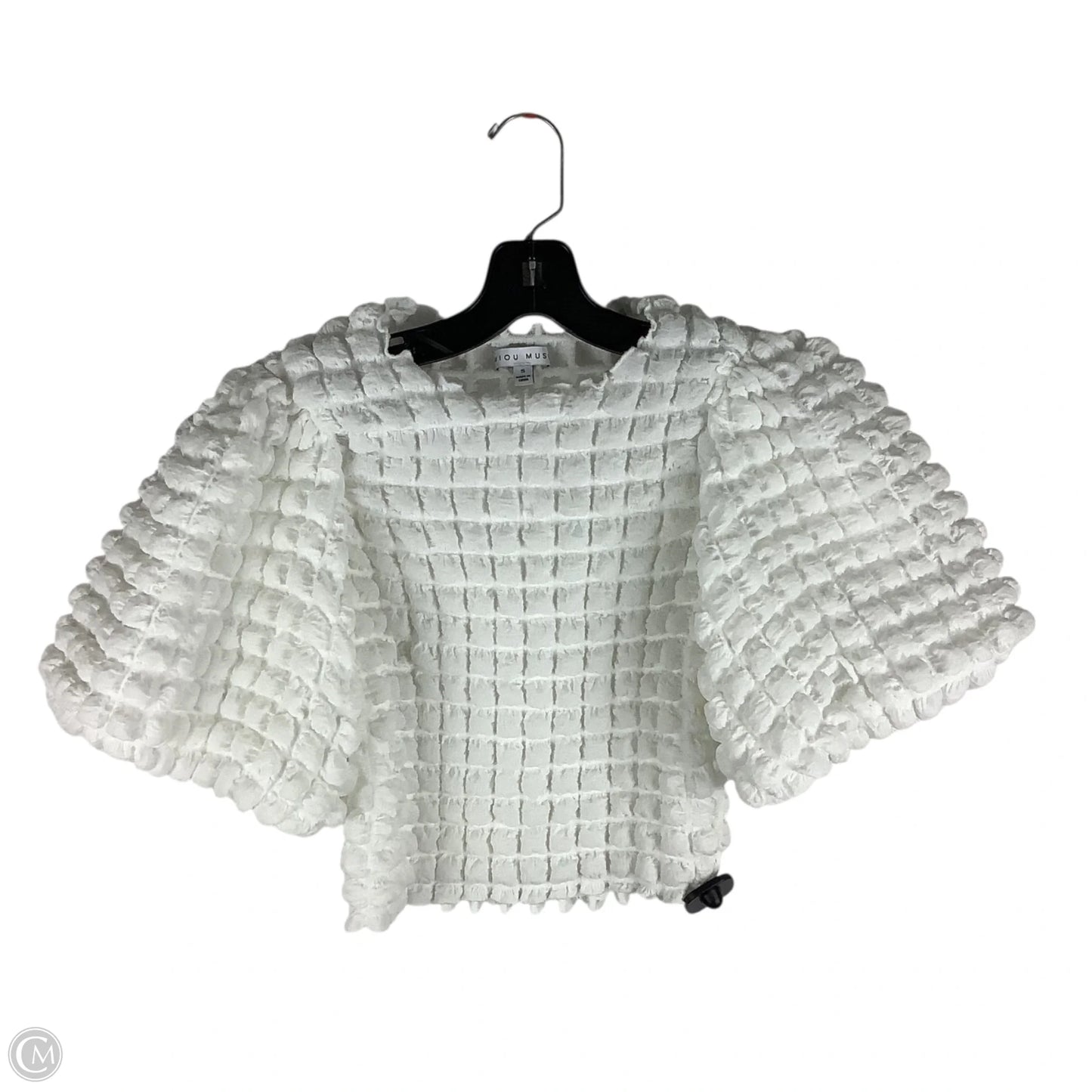 Top Short Sleeve By Miou Muse In White, Size: S