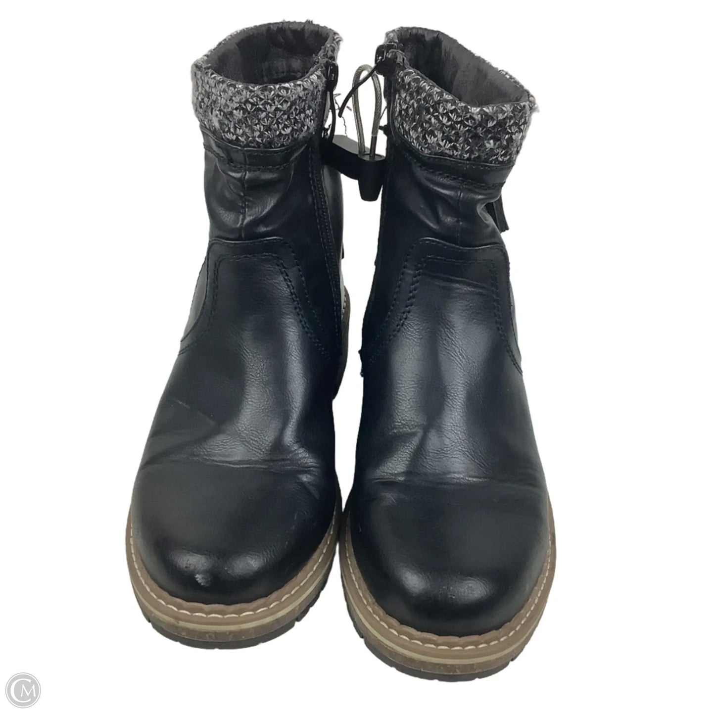 Boots Ankle Heels By Cmc In Black, Size: 6.5