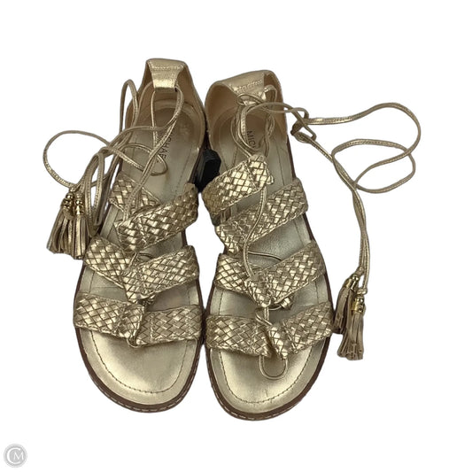 Sandals Flats By Michael By Michael Kors In Gold, Size: 7