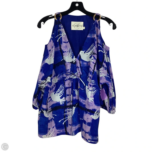 Top 3/4 Sleeve By Cmc In Blue & Purple, Size: M