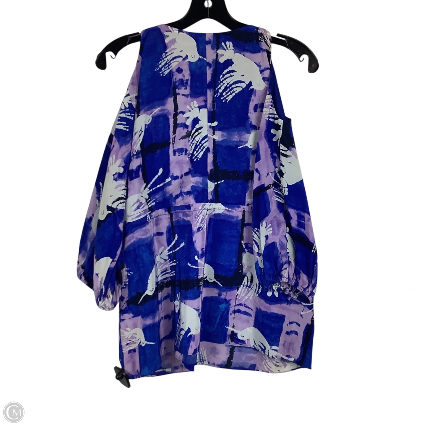 Top 3/4 Sleeve By Cmc In Blue & Purple, Size: M