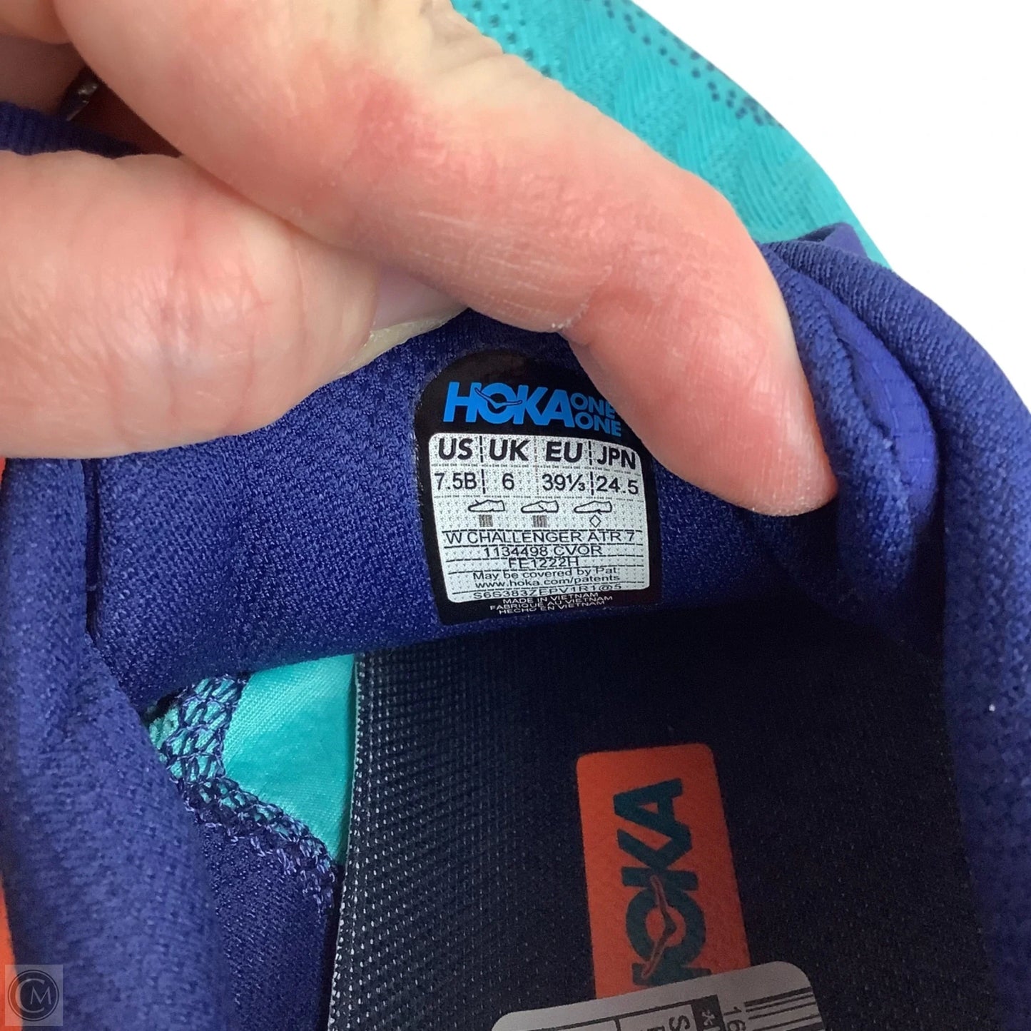 Shoes Athletic By Hoka In Blue & Orange, Size: 7.5