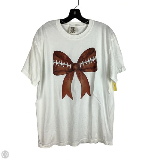 Top Short Sleeve By Comfort Colors In White, Size: L