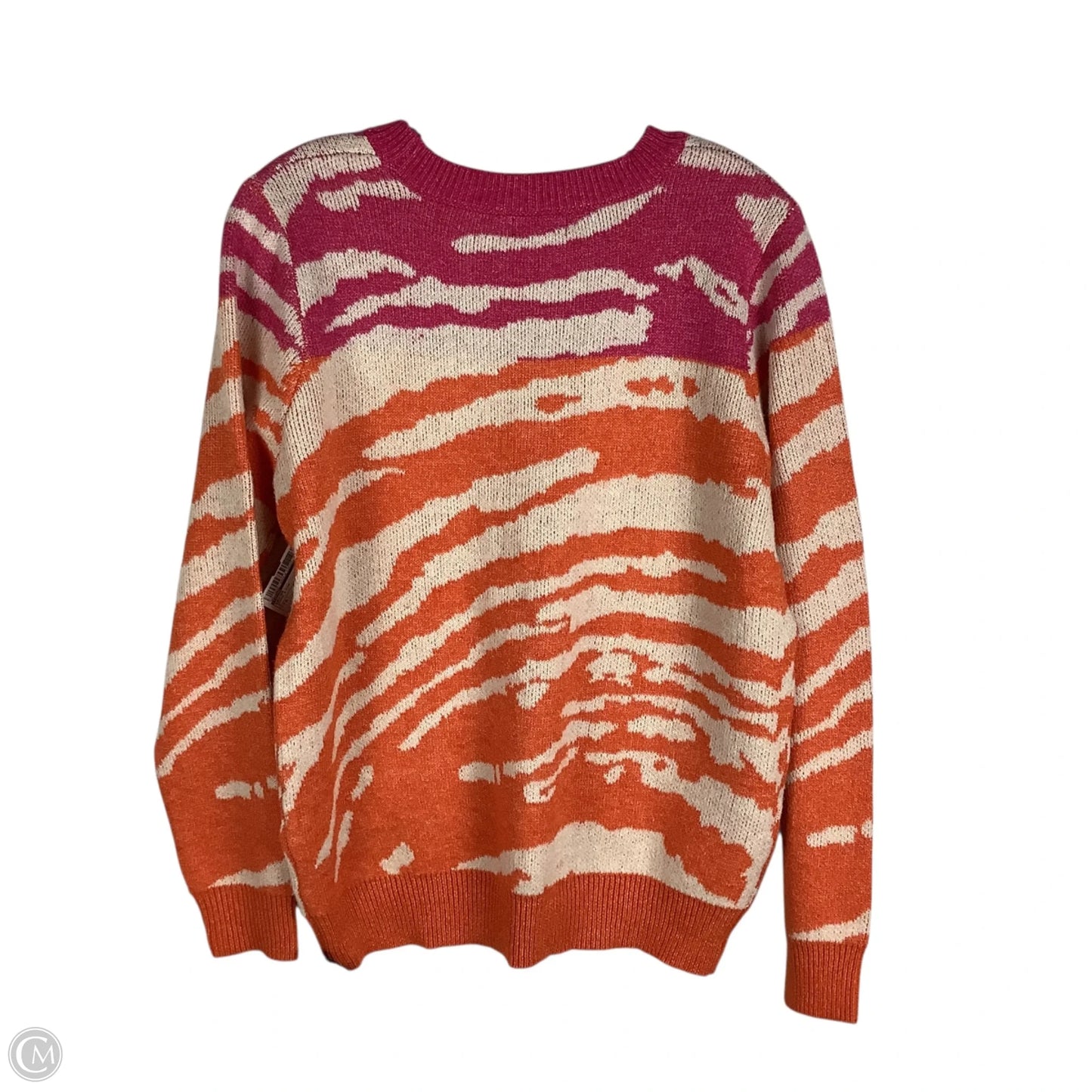 Sweater By Timing In Orange & Pink, Size: M