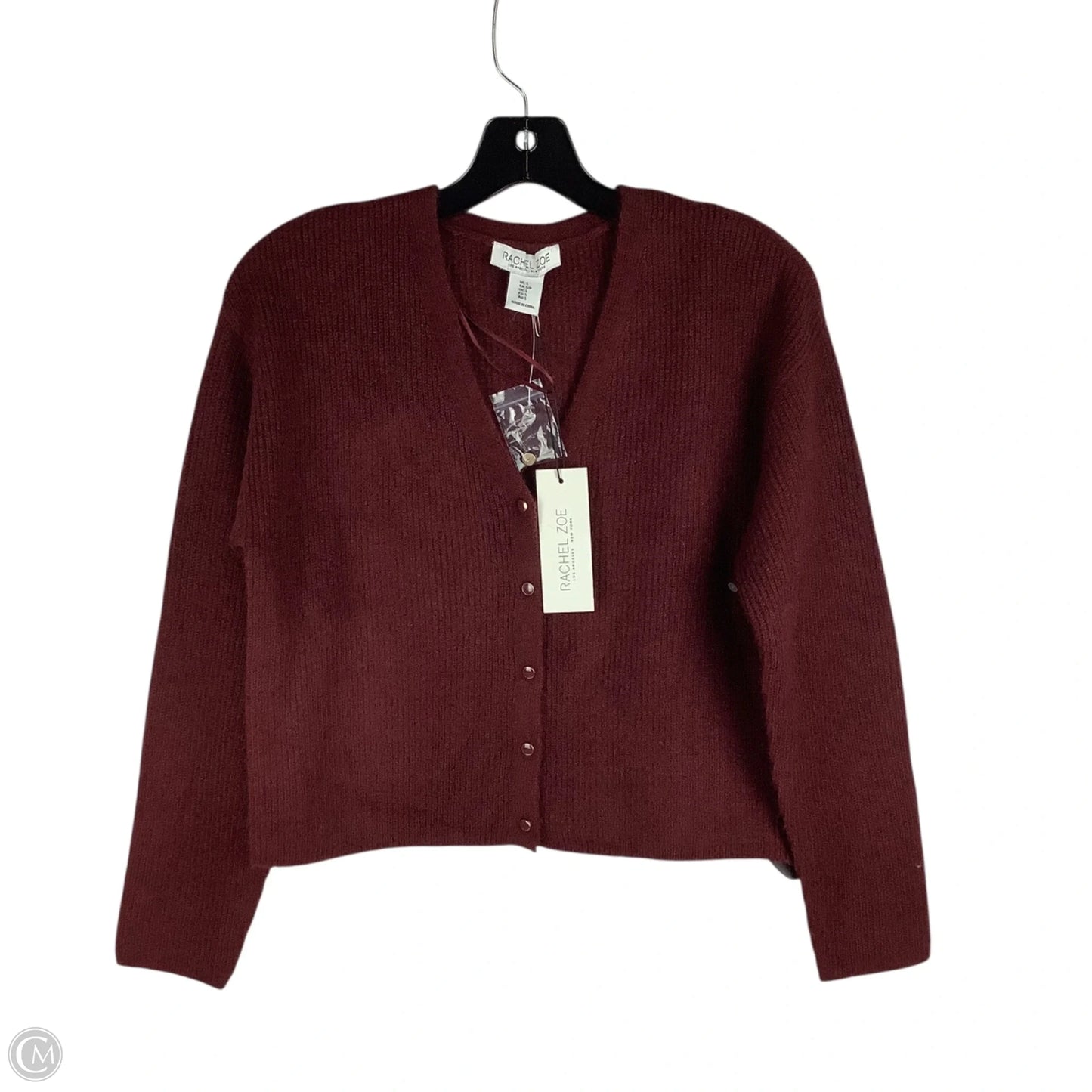 Sweater Cardigan By Rachel Zoe In Maroon, Size: S