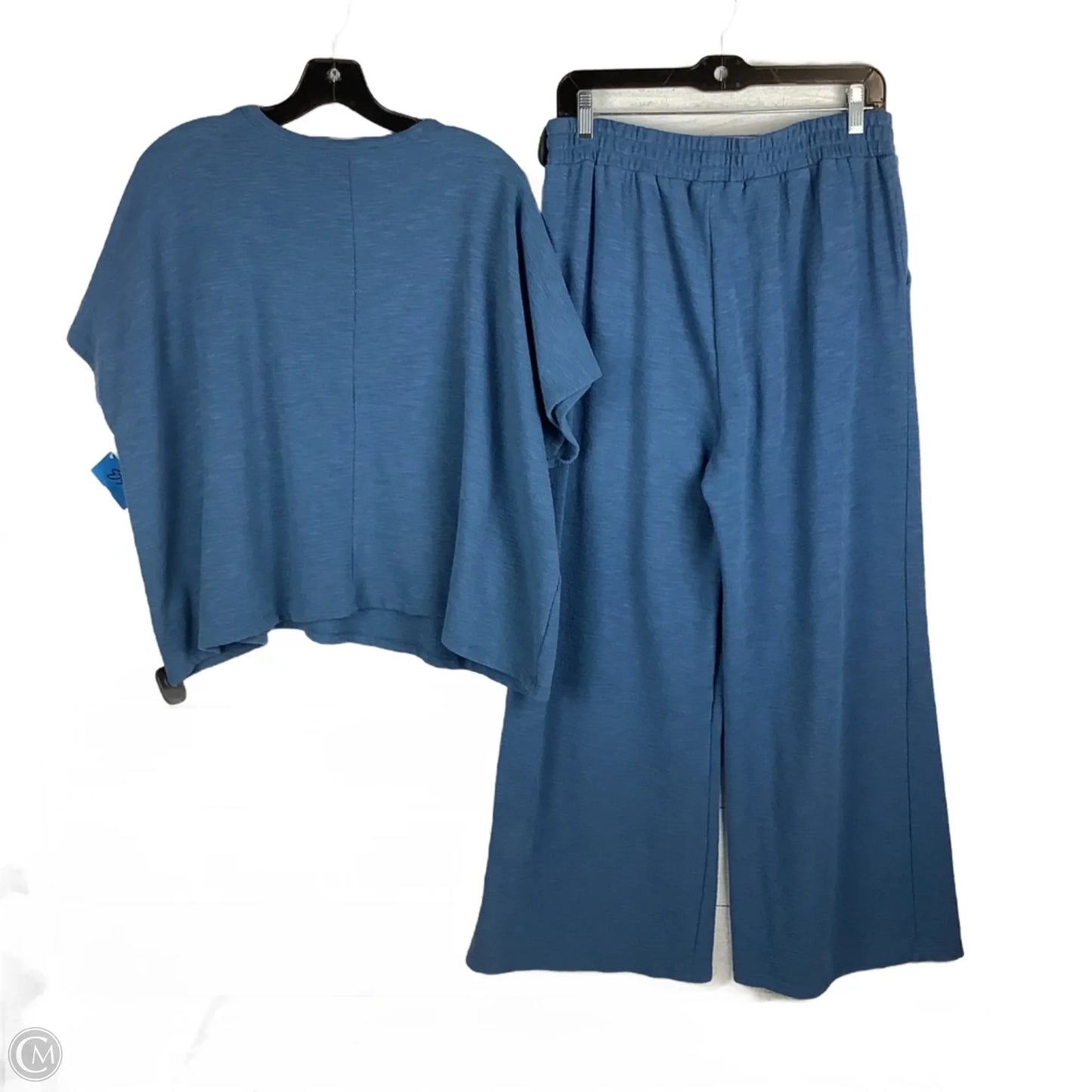 Pants Set 2pc By Zenana In Blue, Size: L