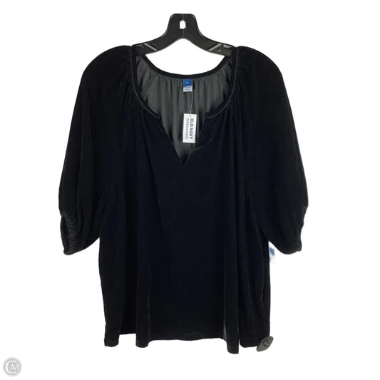 Top Short Sleeve By Old Navy In Black, Size: Xl